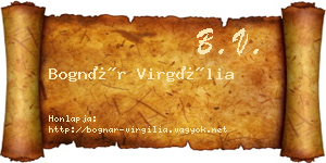 Bognár Virgília névjegykártya
